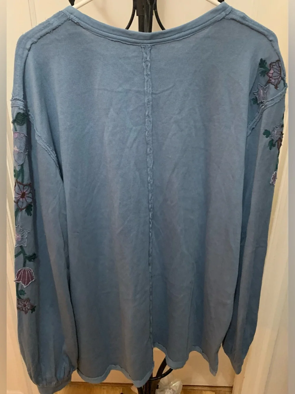 Free People Violet Vines Long Sleeve Shirt Size XL